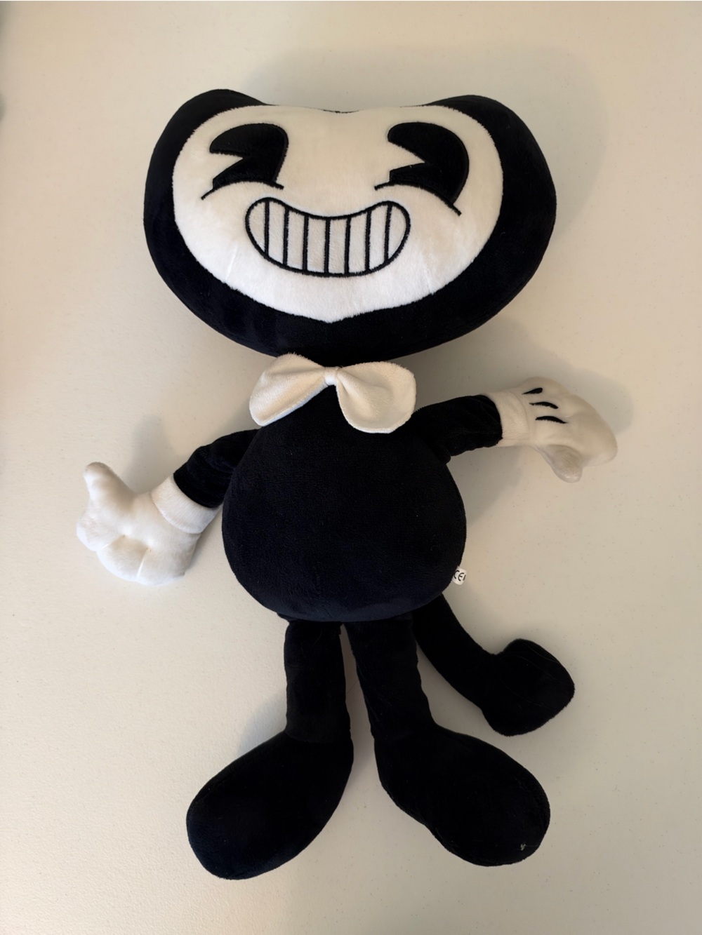 Bendy and the Ink Machine Large Bendy Plush 18.5" Stuffed Toy Black White Used